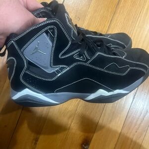 Jordan True Flights Black and Gray High-Top Sneakers